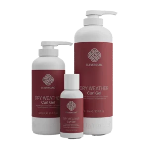 clever curl gel dry weather group of bottles