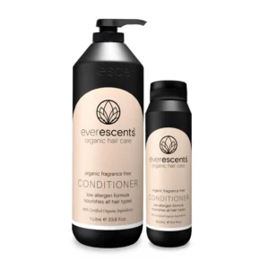 Everescents organic Fragrance Free conditioner bottles