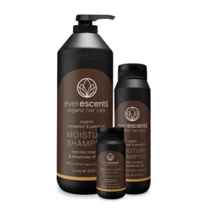 Everescents moisture shampoo group bottles